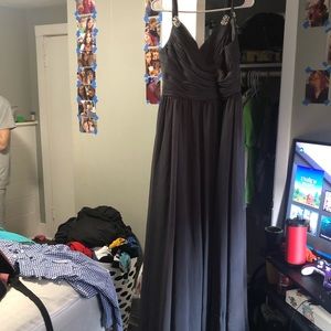 Long grey formal/party dress never worn brand new